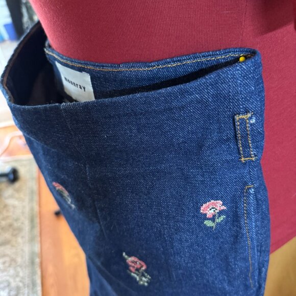 Moon Ray -Chorus Briony cross-stitch high rise wide leg denim pants XL US12 UK16 - Picture 6 of 11